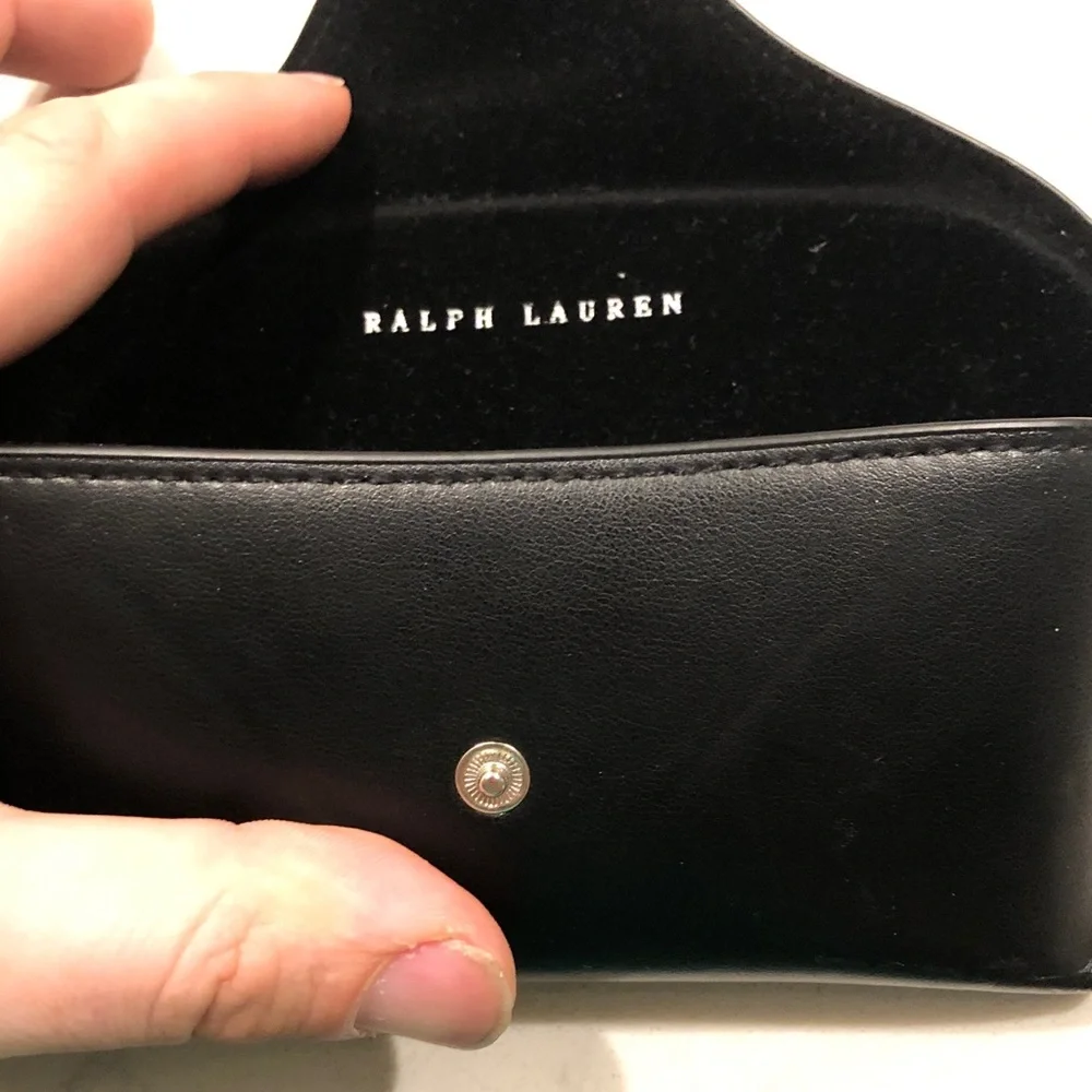 Black Leather Ralph Lauren Sunglasses Case